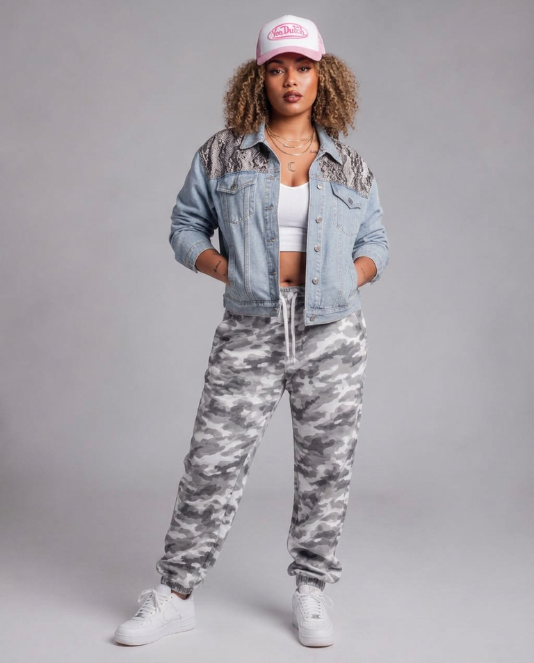 SNAKE PANEL DENIM
