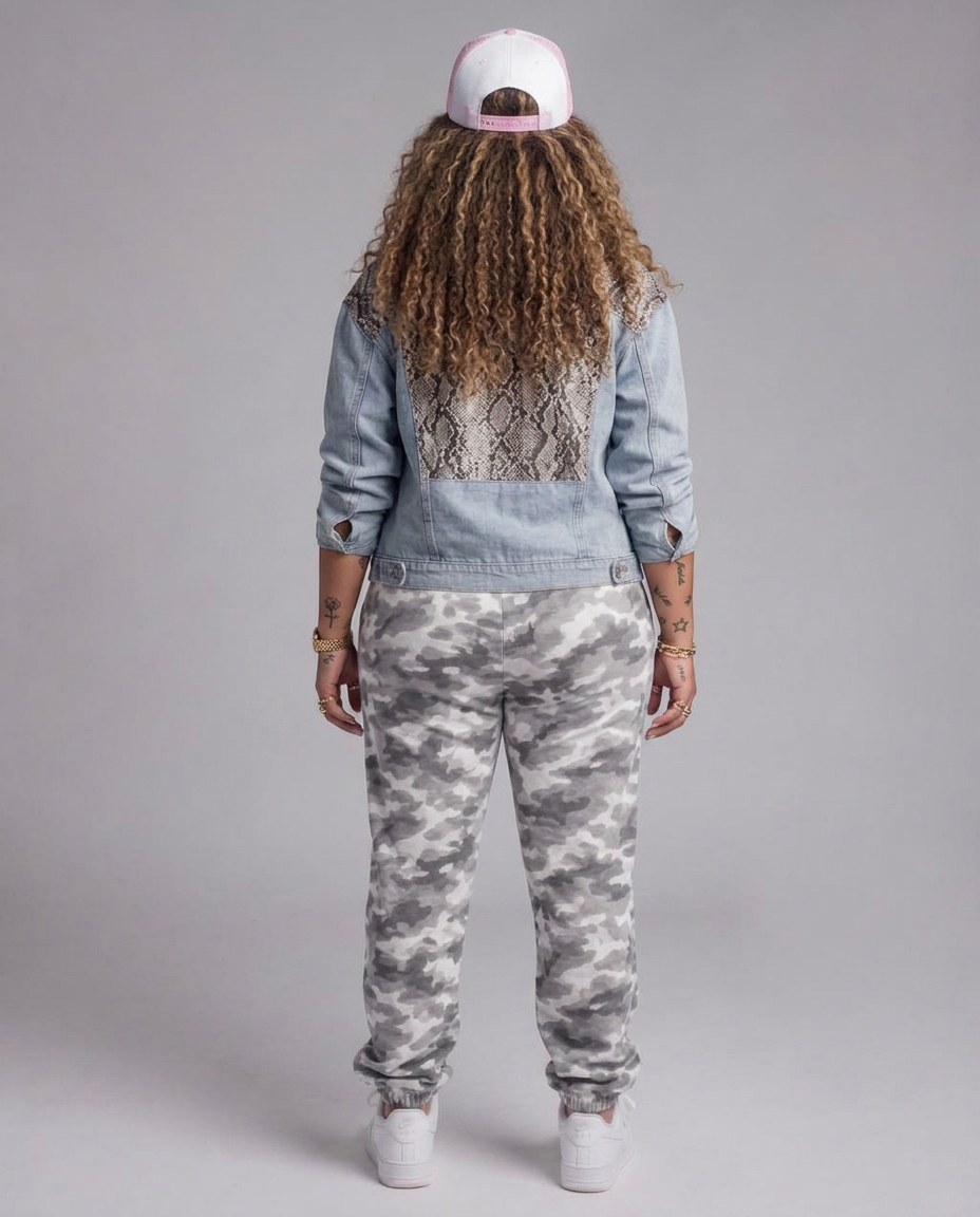 SNAKE PANEL DENIM — alternate view