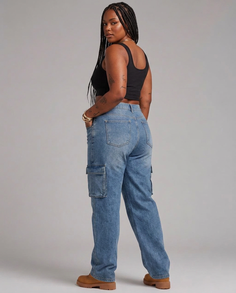 STRAIGHT LEG CARGO JEAN